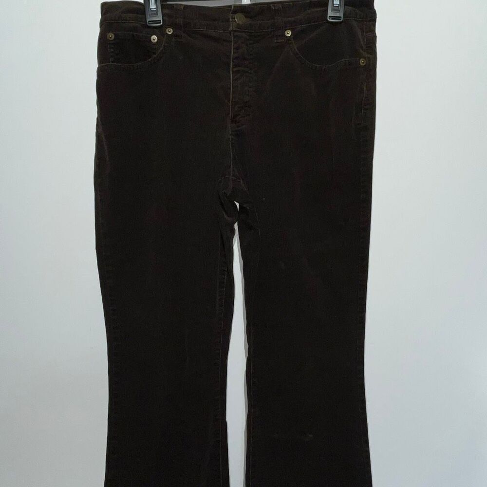 Lauren Jeans Co.‎ Women's Brown Classic Bootcut Corduroy Ankle Pants Size 8